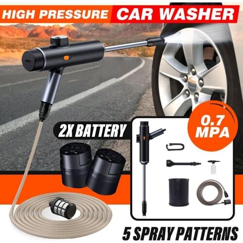 NEW 600W 0.7MPa High Pressure Car Washer Cleaner Waterproof Auto Water Spray Electric Washing Machine Foam Gun Tools USB IPX4