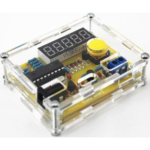 DIY Kits 1Hz-50MHz Crystal Oscillator Tester Frequency Counter Meter + Case New