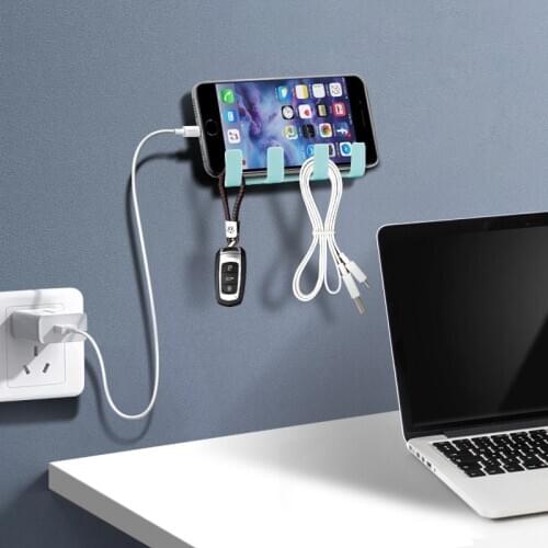 FONKEN Wall Holder For Phone Smartphone Hanging Wall Storage Rack Keychain Holder Hanger Mobile Charge Stand Wall Bracelet