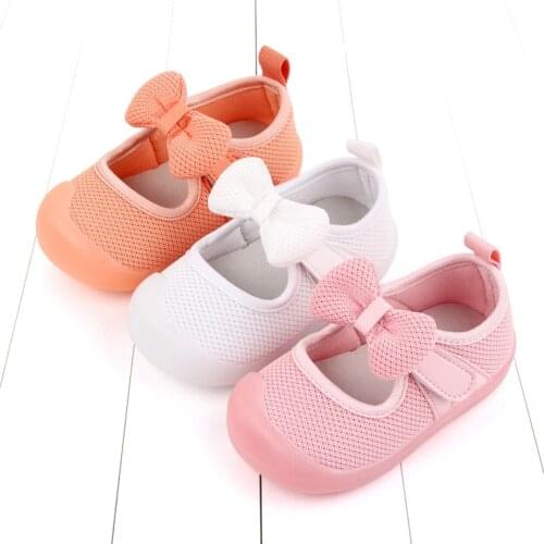 Toddler Shoes Solid Color Spring Autumn Cute Mesh Breathable Newborn Baby Girl Shoes Kids Girls First Walkers