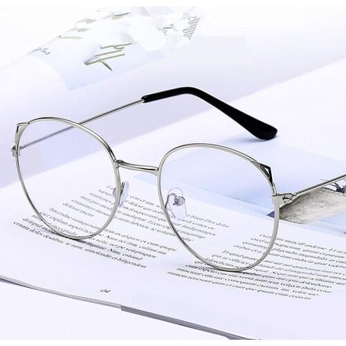 NEW Womens Blue Light Blocking Computer Glasses Cat Eye Anti Blue Rays Eyeglasses Female Plain Mirror Glasses Frame Eyewear