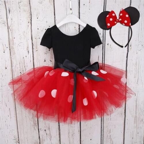 Baby 1 Year Mini Dress For Girl 1st Birthday Party Tutu Dots Outfits Kids Dresses Fancy Dresses Infant Clothing Vestidos