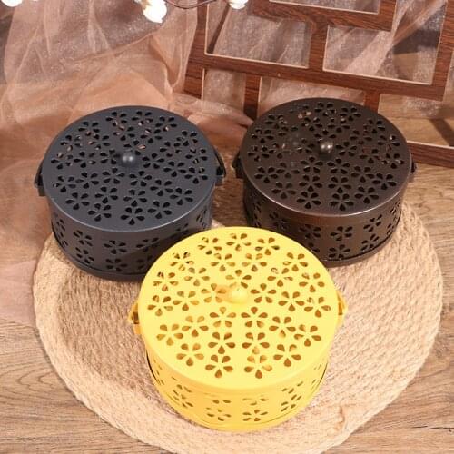 Portable Iron Mosquito Coil Holder Case Mosquito Coil Rack for Home and Camping