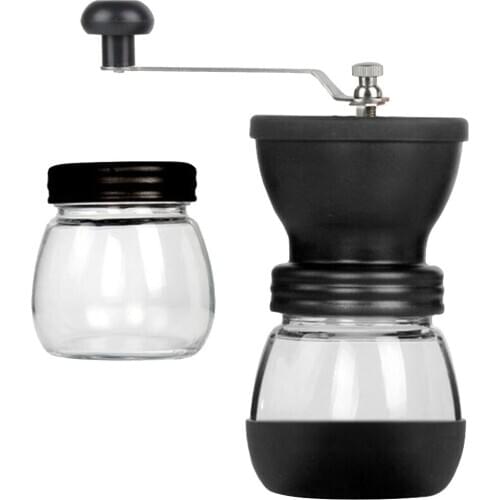 Manual Coffee Grinder with Airtight Canister, Conical Burr Mill