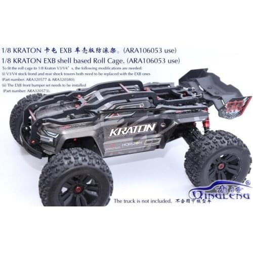 Super Nylon Shell Based Roll Cage with Wheelie Bar for 1/8 ARRMA KRATON EXB ARA106053 USE