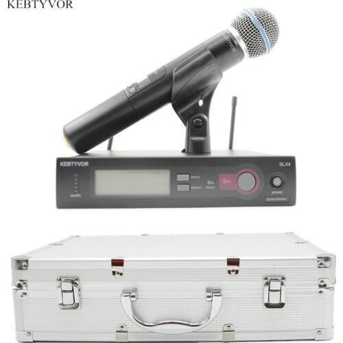 SLX24/BETA58 High Quality Single Handheld Wireless Microphone UHF Vocal Microfone System with 6 pin Handheld