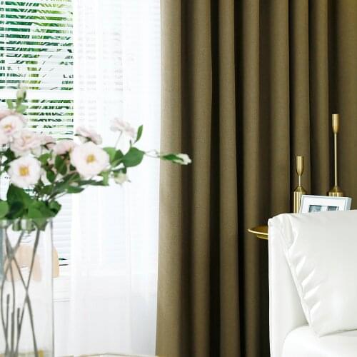 Modern Blackout Curtain For Living Room Bedroom 2 Panel Solid Color thick Insulated High Shading Curtains Window Blinds Drapes