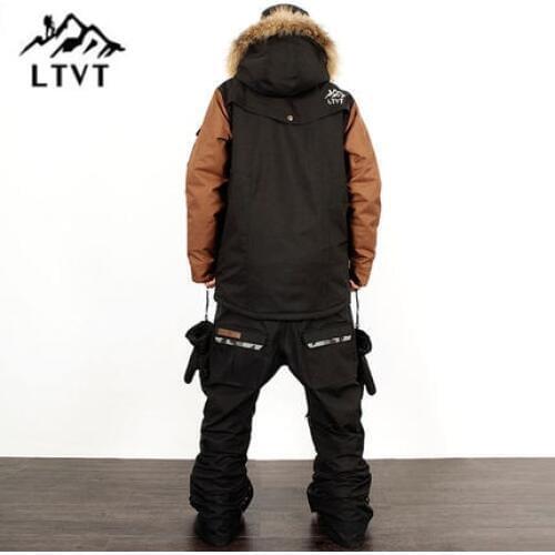 LTVT Brand Ski Suit Men Snowboarding jackets+Pants Warm NEW Snow Coat Breathable Colorful Camouflage Male Ski Sets