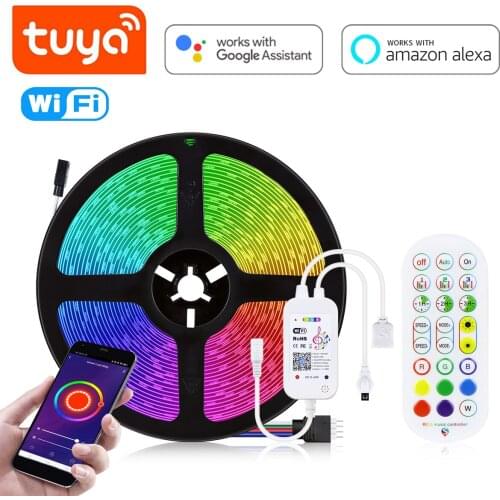 LED Light Strips Bluetooth WIFI Controller Neon RGB 5050 Decoration BackLight Lamp Tape Night light Luminous String For Bedroom