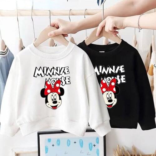 Boys Girls Sweatshirt Clothing 2021 Newborn Toddler Boys Girls Sweatshirt T-shirt Hoodless Cotton Minnie Elsa T-shirt Baby Tees