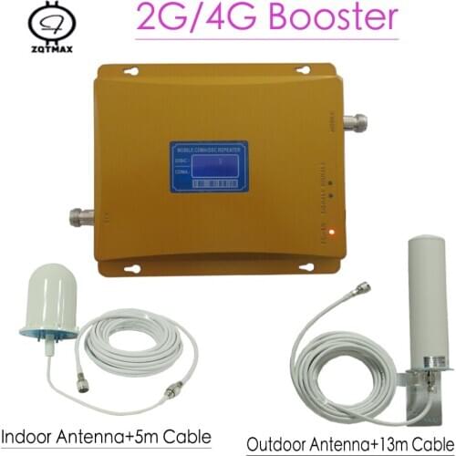 ZQTMAX 4G 1800 Signal Booster CDMA 850 Dual Band 2G 3G 4G Repeater 850 1800 Band 3 Band 5 UMTS LTE Amplifier