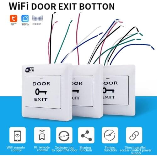 WIFI Smart Door Access Control System Switch Tuya Smart life App wireless remote control support Button Manual Switch