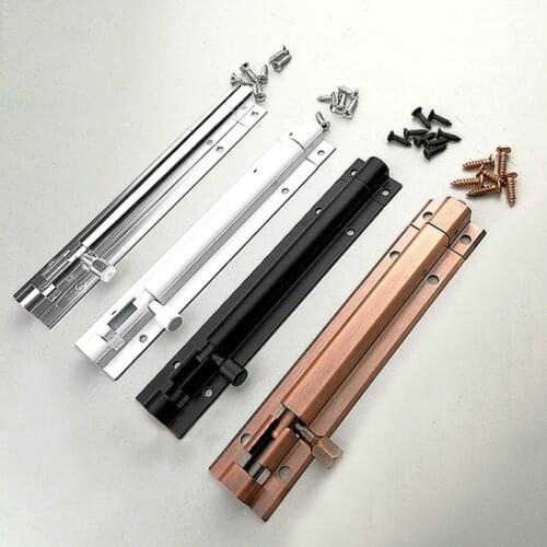 2/3/4/5/6/8inch Black Silver Barrel Aluminum Alloy Door Latch for Home Hardware Gate Safety Door Bolt Tower Window Catch Lock