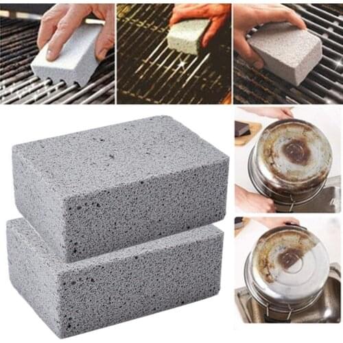 2Pcs BBQ Grill Cleaning Brick Block Barbecue Cleaning Stone BBQ Racks Stains Grease Cleaner BBQ Tools Kitchen Gadgets
