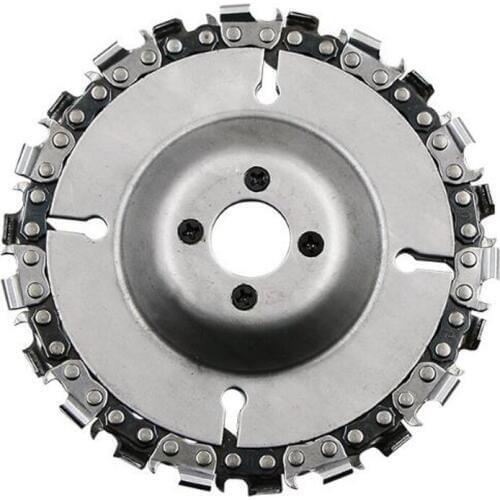 4-Inch Chain Tray Wood Slotted Saw Blade Wood Carving Disk Chain Plate Wood Carving Disc Angle Grinding For 4" Angle Grinders