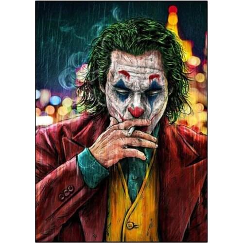 5D Joker Smoking Movie Picture Full Square Drill Cross Stitch Kit Mosaic Embroidery Accessories Diamond Painting FC586