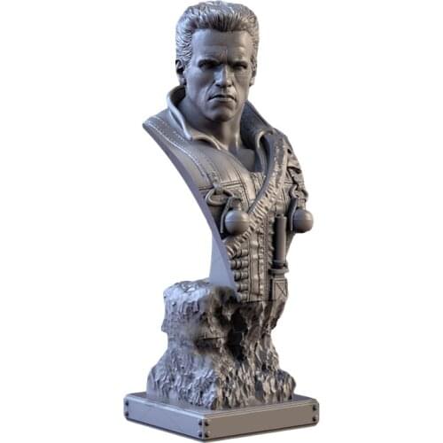 55mm Resin Model Kits Terminator Arnold Bust Figure Unpainted No Color