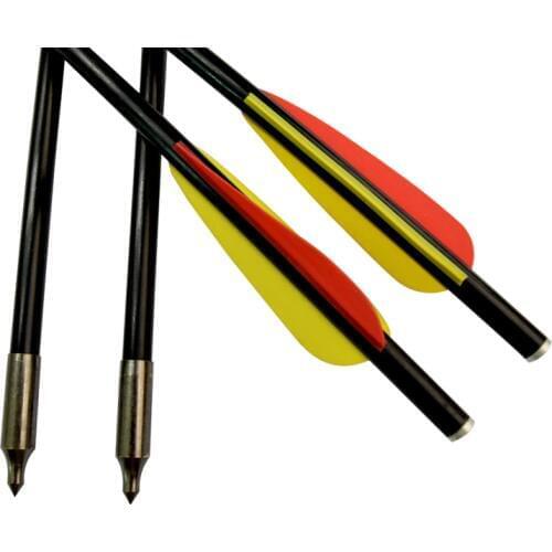 12Pcs 14 16 18 inch Archery Fiberglass Crossbow Bolts Arrow Flat Nock for Archery Shooting Bow Outdoor