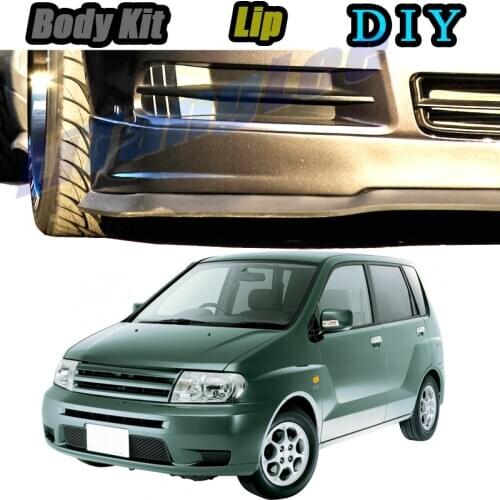Car Bumper Lip Front Spoiler Skirt Deflector For Mitsubishi Dingo 1998~2003 Tune Car Modified Body Kit VIP Hella Flush Lips