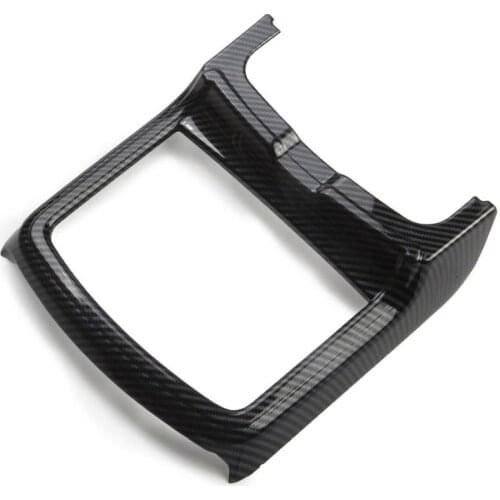 Car Carbon Fiber Cup Holder Cover Trim Decor Sticker For Dodge Charger 2016-2021 Automobile Interior Cup Holder Cover Trim