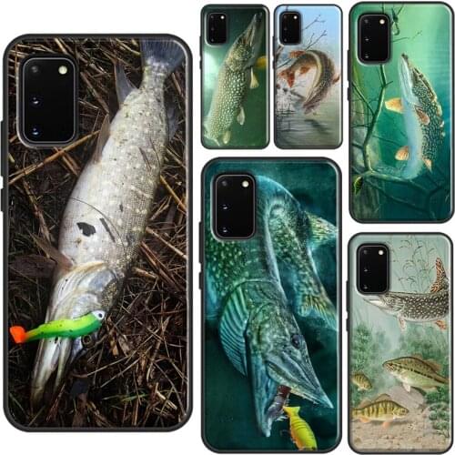 Pike Fish Fishing Bait Case For Samsung Galaxy S21 Ultra Note 20 Note 9 10 S8 S9 S10 Plus S20 FE Phone Cover