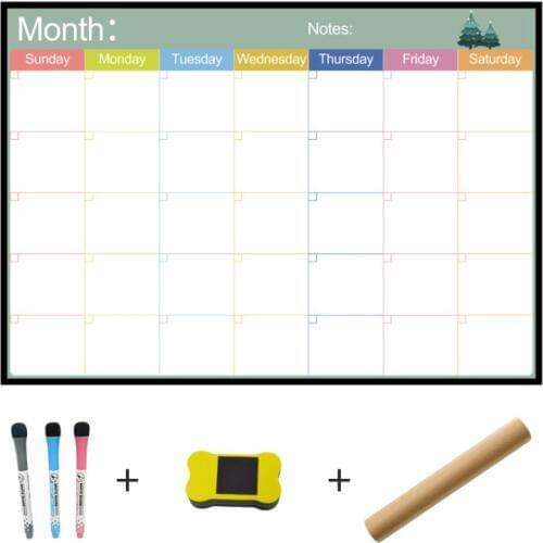 A3 Whiteboard Monthly Planner Magnetic Message Board for School Bulletin Memo Boards Fridge Magnet Calendar Daily Planner