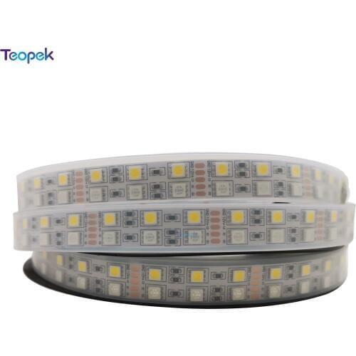 5M Double Row 5050SMD RGBW(RGB+white) or RGBWW(RGB+Warm White) Flexible LED Strips DC12V 5M/roll 120led/M 600LEDs