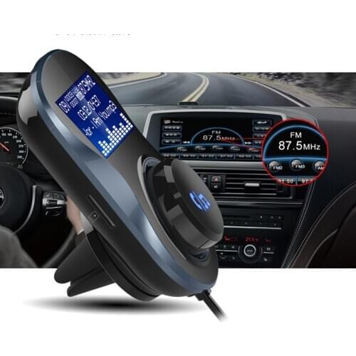 Hands-free FM Modulator Stere Support TF Wireless bluetooth Car FM Transmitter Radio MP3 Music Player LCD USB Charger