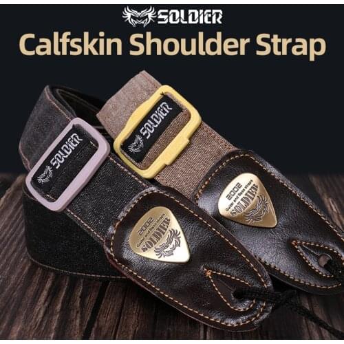 Top Quality Soldier Electric Acoustic Bass Guitar Strap Cotton Black Green Blue Strap For Guitar Musical Instruments Accessories