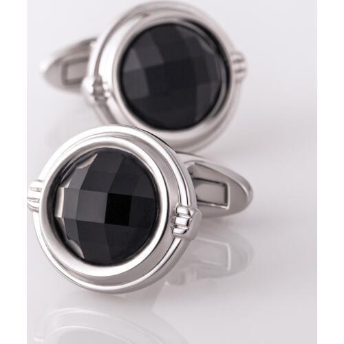 KFLK jewelry 2020 shirt cufflinks for mens Gift Brand cuff button Crystal cuff link High Quality abotoaduras Black Jewelry