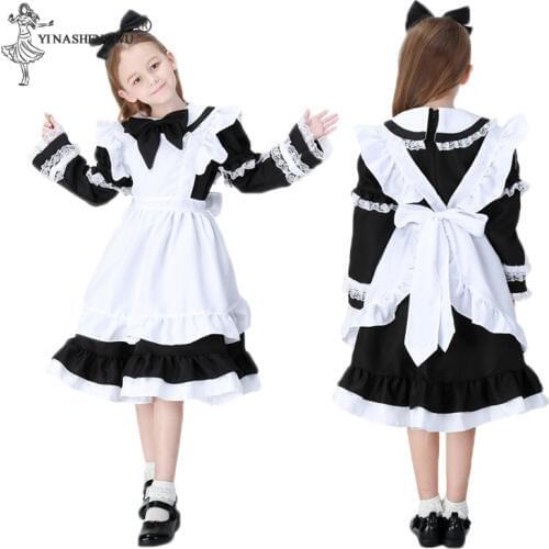 Alice Costume Wonderland Costume Girl Halloween Carnival Cosplay Costume Suit Maids Lolita Fancy Dress lady Anime Maid Uniform