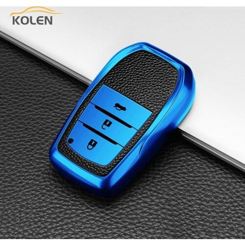 Leather TPU Car Smart Key Cover Case For Toyota Rav4 Corolla Altis Fortuner Camry Land Cruiser 200 Aygo CHR Protector Shell Fob