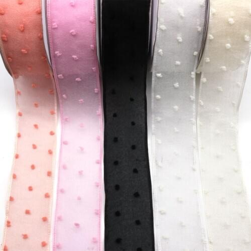 5Yard 40mm Organza Ribbons for Packing Wedding Home Decor DIY Sewing Gift Wrapping Handmade Accessories Satin Ribbon