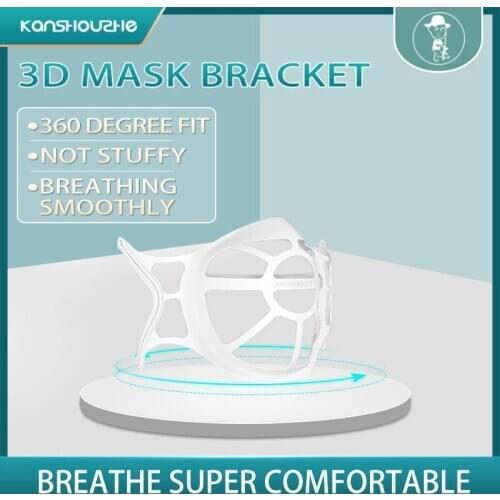 3D Mouth Mask Support Breathing Assist Mask Inner Cushion Bracket Food Grade Silicone Mask Holder Breathable Valve Fashion Mask
