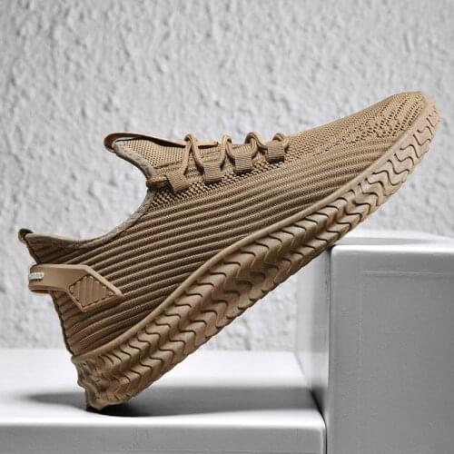 Mens Mesh Flying Woven Dad Sports Running Shoes Fashionable Breathable Casual Walking Mens Shoes Outdoor Jogging Male Sneakers