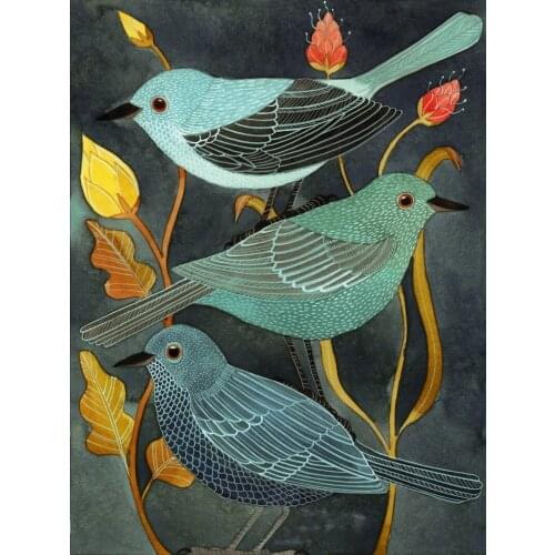 Still life art canvas prints birds canvas painting modern decorative art cartoon pictures abstract picture panels Nightingale