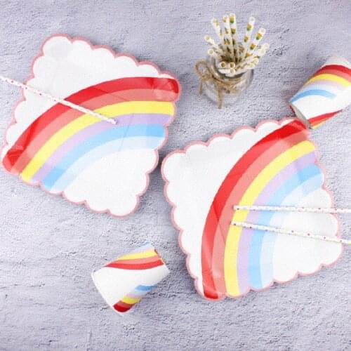 Disposable Colorful Eco-Friendly Paper Plates For Birthday Parties And Picnic