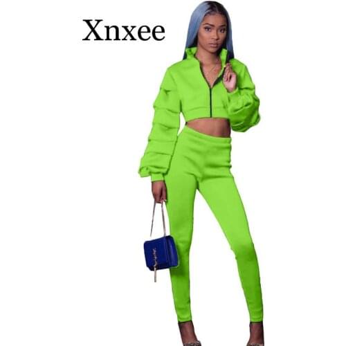 Autumn sexy sport wear Two Piece Set Women Halter Bra Crop Top and Pencil Pants Suits Streetwear Clubwear Matching Set Outfits