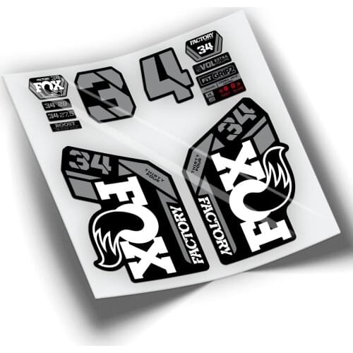 Complete KIT of compatible stickers for FOX 34 FACTORY 2021 BICOLOR WP410 bike fork cycling accessories