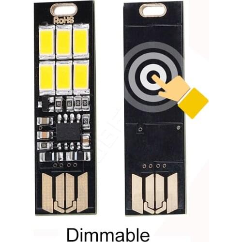 Portable Mini USB Light LED 5V Highlight Touch Dimming Night Light for Power Bank Computer Laptop PC Lighting Reading Table Lamp
