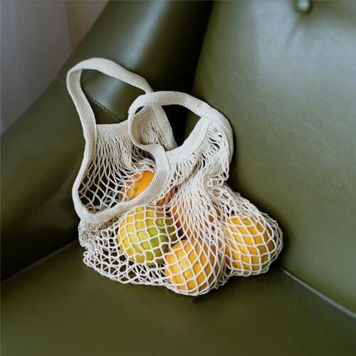 Portable Organizer Holder Storage For Vegetables Mesh Storage Bags Reusable Hollow Net Bag For Kitchen