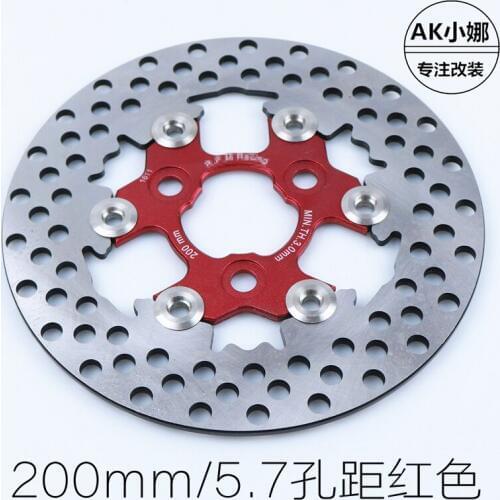 200mm Motorcycle Floating Brake Disc Disk Rotor Round 57mm Hole To Hole For Yamaha Scooter Aerox Nitro Jog Bws 100 Rsz Force