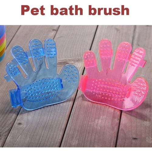 Pet Supplies Dog Pet Grooming Glove Cats Brush Comb Deshedding Hair Gloves Dogs Bath Cleaning Rubber Pet Bath Brush