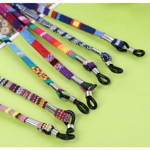 Ethnic Style Sunglasses Eyewear Cotton Neck String Cord Retainer Strap Random Color