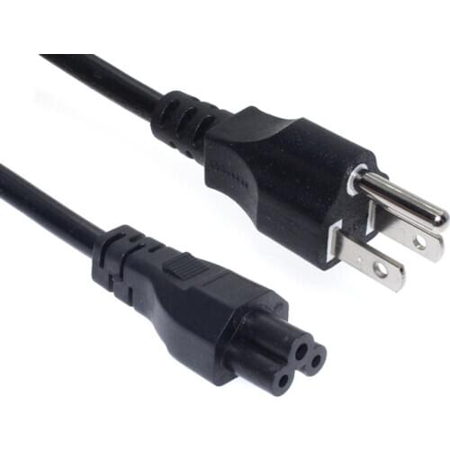 USA C5 AC Power Cord 1.2m 4ft Nema 5-15P Power Supply Lead Cable Wires For Notebook Laptop AC Adapters Micky connecter