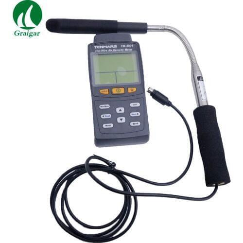 TM-4001 Protable Hot Wire Anemometer Wind Speed Tester Air Velocity Measurement Range 0~9999