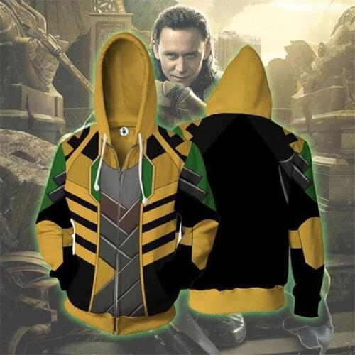 Endgame Loki 3D Print Hoodie Sweatshirts Superhero Iron ManTony Stark Thanos Sportswear Coat Jacket Hoodies Men Women