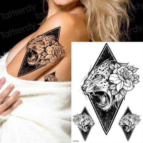 Temporary tatoo arm sketches tattoo designs black panther tattoo tiger head sexy tattoo for women body tattoo waterproof sheet