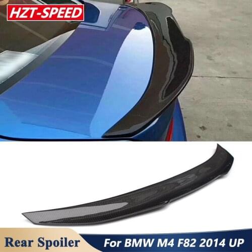PS Style Carbon Fiber Rear Spoiler Trunk Wing For BMW M4 F82 Car Tuning 2014 Up