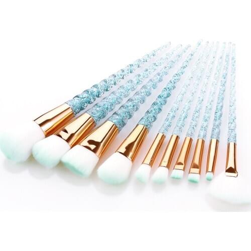 10Pcs Makeup Brushes Sets Unicorn Maquiagem Foundation Powder Cosmetic Blush Eyeshadow Women Beauty Glitter Make Up Brush Tools
